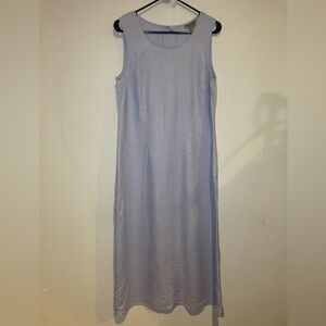 Kenar Light Periwinkle Linen Sheath Dress